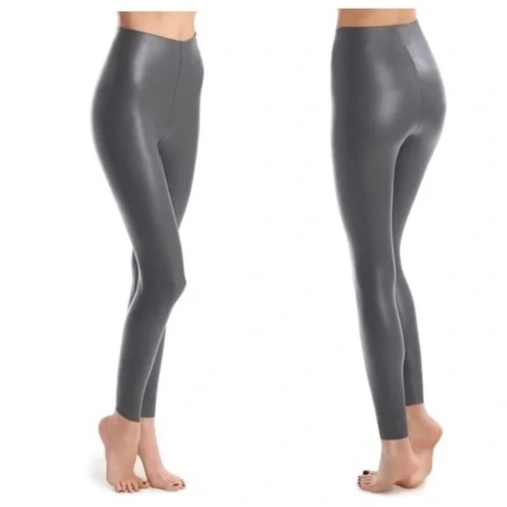 Commando Faux Leather Leggings Gun Metal Grey XL EPC